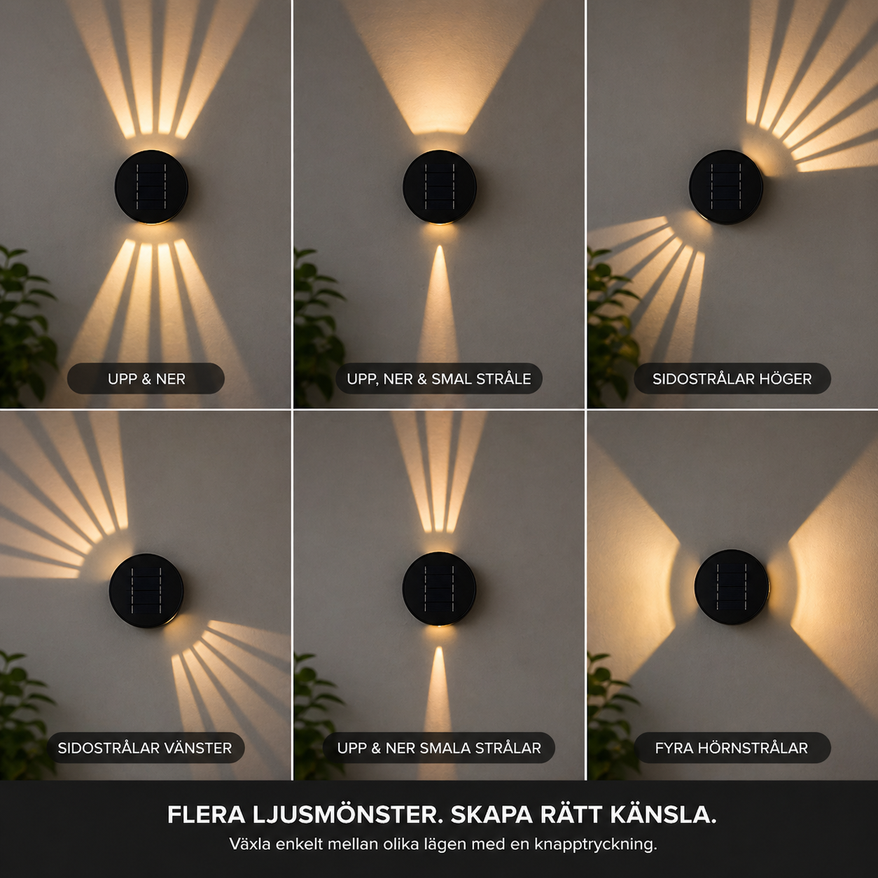 Solkrets | Solar Wandlamp met 360° Rotatie (2-pack)