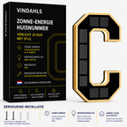 Vindahls Huisnummers | Verlicht & op Zonne-energie