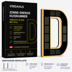 Vindahls Huisnummers | Verlicht & op Zonne-energie