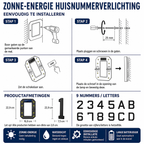Vindahls Huisnummers | Verlicht & op Zonne-energie