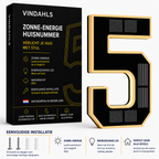 Vindahls Huisnummers | Verlicht & op Zonne-energie