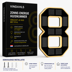 Vindahls Huisnummers | Verlicht & op Zonne-energie