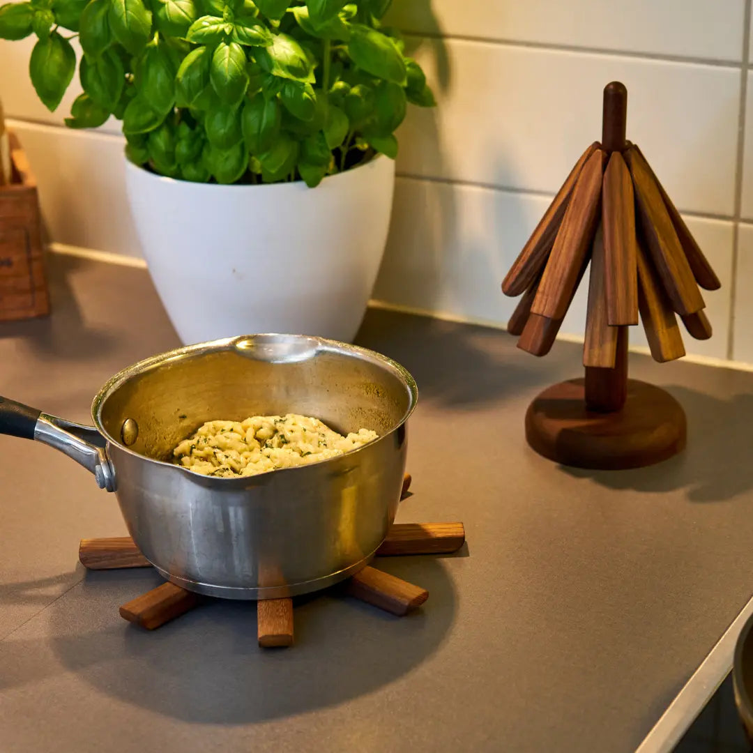 Grytträdet® Origineel | Pannenonderzetter van Walnoot