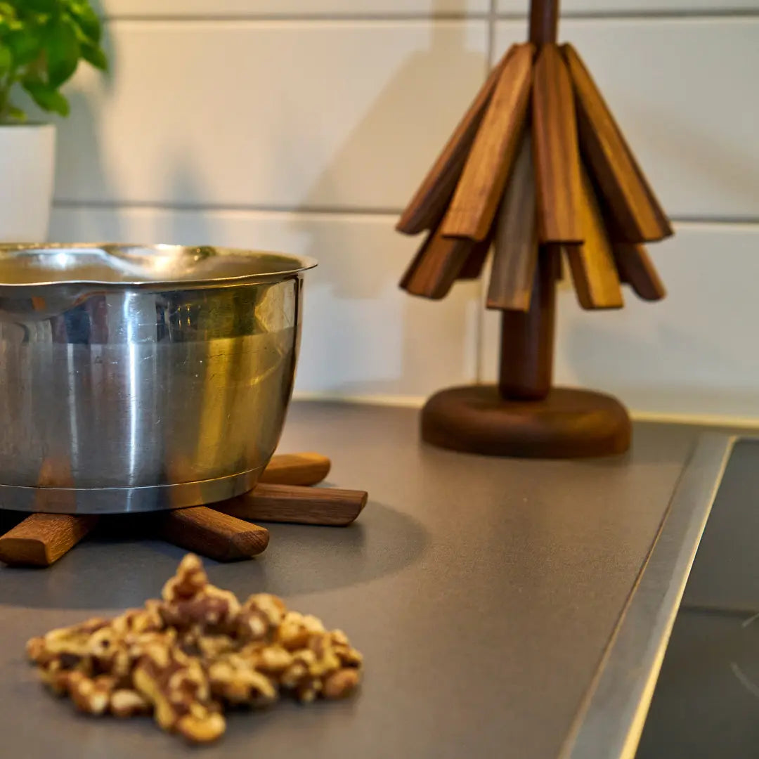 Grytträdet® Origineel | Pannenonderzetter van Walnoot